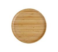 Pandoo Assiettes Réutilisables en Bambou - Set de Vaisselle en Bambou et Bois, Rondes et Plates, pour la Décoration