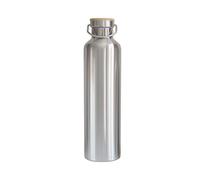 pandoo Gourde en acier inoxydable 1000 ml | Bouteille d'eau réutilisable anti-fuite avec couvercle, pour le sport, le camping, les excursions, le vélo | avec ou sans isolation (isolée)