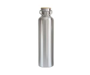 pandoo Gourde en acier inoxydable 1000 ml | Bouteille d'eau réutilisable anti-fuite avec couvercle, pour le sport, le camping, les excursions, le vélo | avec ou sans isolation (isolée)