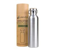 pandoo Gourde en acier inoxydable 750 ml | Bouteille d'eau réutilisable anti-fuite avec couvercle, pour le sport, le camping, les excursions, le vélo | avec ou sans isolation (isolée)
