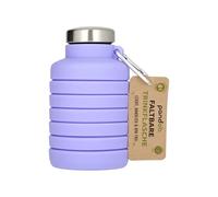 pandoo - Gourde pliable en silicone 700 ml - Sans BPA, anti-fuite et réutilisable - Légère bouteille d’eau de sport pour le plein air, les voyages, le fitness - Noir et lilas (Lilas)