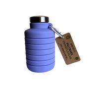 pandoo - Gourde pliable en silicone 700 ml - Sans BPA, anti-fuite et réutilisable - Légère bouteille d’eau de sport pour le plein air, les voyages, le fitness - Noir et lilas (Lilas)