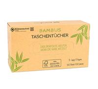 pandoo Mouchoirs 100 % bambou - Mouchoir sans bois dans un emballage sans plastique - Distributeur de boîtes à mouchoirs - 100 feuilles - 3 couches - Parfait pour chaque nez - (lot de 24)