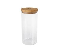 Pandoo Récipient alimentaire en verre borosilicate avec couvercle en bambou 1300 ml