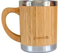 pandoo Tasse à Café en Bambou & Acier Inoxydable - 1 pcs