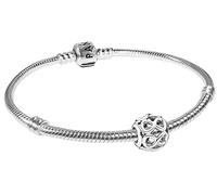 PANDORA 08051 Kit de démarrage de bracelet infini en argent pour femme Idée cadeau élégante pour femme, 18 cm, Argent sterling, Sans pierre.