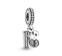 Pandora Charm 16e Anniversaire en argent avec zircones cubiques transparentes Taille unique