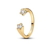 PANDORA 163582C01 Bague pour femme Motif étoiles filantes Doré, 52/16,6, Argent sterling, Zircone cubique