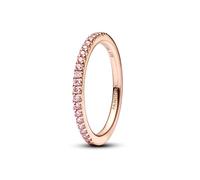 PANDORA 182999C01 Bague pour femme avec ruban rose scintillant, 58/18,5, Argent sterling, Zircone cubique