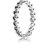 Pandora 190980 Anneau Coeurs alignés argent sterling Gr. 54