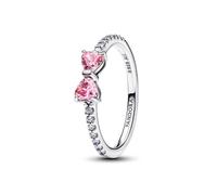 Pandora 193510C01 Bague en argent pour femme avec nœud rose scintillant, 52/16,6, Argent sterling, Zircone cubique