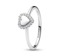 PANDORA 193801C01 Bague pour Femme en Forme de cœur en Argent, 52/16,6, Argent Sterling, Zircone cubique