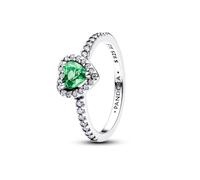 PANDORA 198421C08 Bague en argent pour femme, cœur exalté, vert menthe