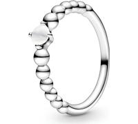 Pandora 198867C04 Anneau Femme Blanc laiteux Perles métalliques Argent Gr. 60