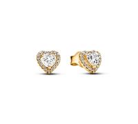 Pandora 268427C01 Boucles d'oreilles Cœur Sublime Scintillant Zirconia Doré