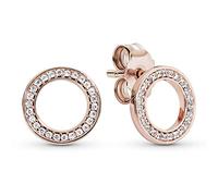 Pandora 280585CZ Boucles d'oreilles pression Forever Rose pour femme