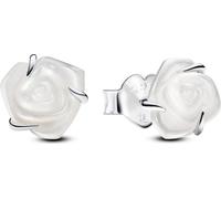 Pandora 293209C01 - White Rose - Argent - Boucles d'oreilles