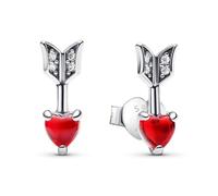 Pandora Boucles d'oreilles Moments 293668C01 Flèche en argent sterling verre de Murano zircone