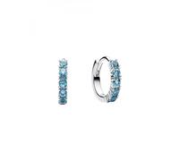 Pandora Boucles d'oreilles Huggie Timeless 293849C01 argent sterling zircone bleu clair