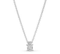 Pandora 390048C01 Chaîne avec pendentif Scintillant Rond Carré Argent Sterling