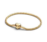 Pandora Bracelet femme 564236C00 à facettes, fermoir cœur doré, argent sterling 17 cm, sans gemme
