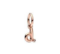 Pandora 782534C01 Pendentif Charm lettre D manuscrite 14k Rosé doré
