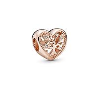 PANDORA 788826C01 Perle de cœur arbre généalogique rose.