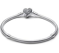 Pandora aile fermeture du cœur bracelet à maillons serpent 593680C01 Bracelet femme, circonférence du bracelet:23cm