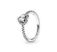 Pandora Bague Timeless Cœur surélevé en argent sterling zircones cubiques transparentes taille 52