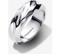 Pandora Bague large pour femme en argent ondulé 193886C00, 58/18,5, Argent sterling, Aucune pierre précieuse