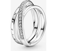 Pandora Anneau Triple Pavé Croisé 54