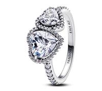 Pandora Anneaux Bague Halo Coeurs Brillants 193659C01