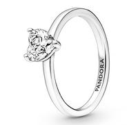 Pandora Anneaux Bague solitaire coeur brillant 191165C01