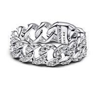 Pandora Anneaux Cuban Chain Ring in Pavé 193557C01