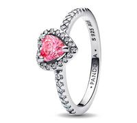 Pandora Anneaux Raised Pink Heart Ring 198421C03