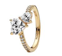 Pandora Anneaux Timeless Bague Double Coeur Brillante 161198C01