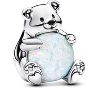 Pandora argent sterling émail synthétique opale blanc 793589C01 Pendentif
