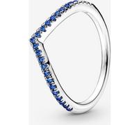 Pandora Bague Bleue Scintillante Vœu Pandora Timeless Argent Massif 58