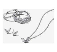 Pandora 194270C01 Bague pour Femme avec Papillon Scintillant en Argent, 58/18,5, Argent Sterling, Zircon cubique