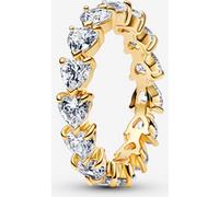 Pandora Bague Couronne de Cœurs Incolores Métal doré à l'Or 14 carats 60