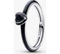 Pandora Bague Cœur Chakra Noir Argent Massif 48
