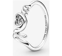 Pandora Bague Cœur Pavé Mom Argent Massif 48