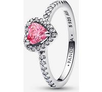 Pandora Bague Cœur Rose Surélevé Argent Massif 50