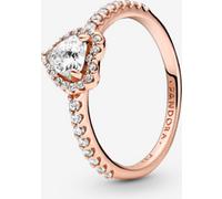 Pandora Bague Cœur Surélevé Scintillant Métal doré à l'Or Rose 14 carats 50