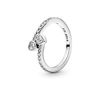Pandora Bague Deux cœurs scintillants, taille 56