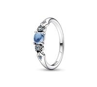 Pandora Bague Disney Aladdin Jasmine en argent sterling avec cristal bleu glacé et cristal bleu clair de lune, taille 52