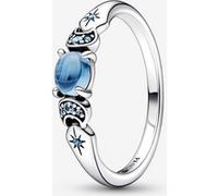 Pandora Bague Disney Aladdin Jasmine en argent sterling avec cristal bleu glacé et cristal bleu clair de lune, taille 48