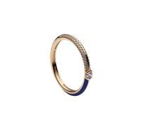 Pandora - Bague double ME Pavé & Bleu - Femme - Accessoires - Jaune - Taille: 54 MM