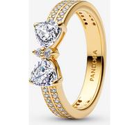 Pandora Bague Double Rang Nœud Scintillant 58