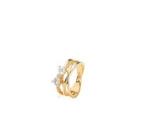 Pandora - Bague Éclatante & Bande Croisée - Femme - Accessoires - Jaune - Taille: 54 MM